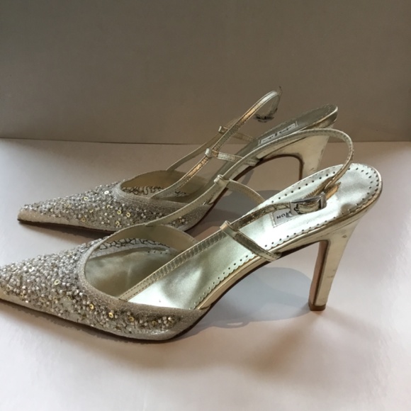 SP collection special occasion lace and beaded evening shoe, size 41 with 4 1/2. - Picture 2 of 5